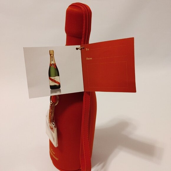 G.H. MUMM Brute Cordon Rouge Champagne Red Zipped Insulating Case & Keychain NEW - Picture 9 of 9